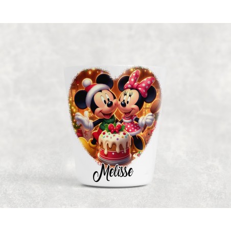 Gobelet enfant personnalisable, verre enfant, gobelet personnalisé Mickey & Minnie Noël