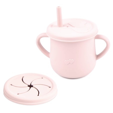 Tasse avec paille en silicone
