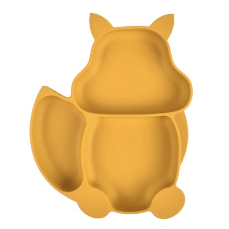 Assiette écureuil en silicone, repas d'enfant.