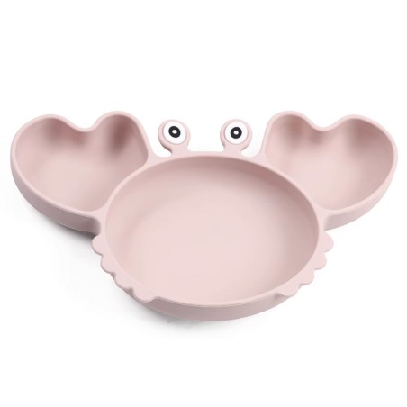 Assiette Crabe en silicone, repas d'enfant.