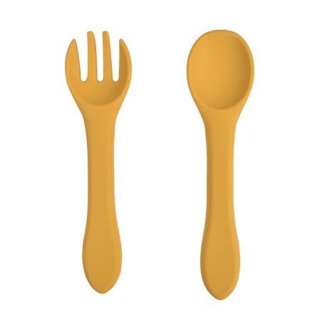 Set couverts pour bébé et enfant en silicone.