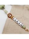 Attache tétine personnalisée, silicone, cadeau naissance, bébé, Safari Lion