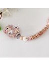 Attache tétine personnalisée, bois naturel. Silicone, cadeau naissance, bébé, Panpan.
