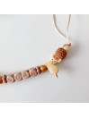 Attache tétine personnalisée, bois naturel. Silicone, cadeau naissance, bébé, Bambi..