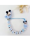 Attache tétine personnalisée, Bébé Mickey. Silicone, cadeau naissance, bébé.
