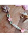 Attache tétine personnalisée, silicone, cadeau naissance, bébé, Miss Bunny
