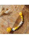 Attache tétine personnalisée, silicone, cadeau naissance, bébé, Abeilles