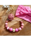 Attache tétine personnalisée, silicone, cadeau naissance, bébé.