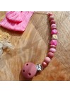 Attache tétine personnalisée, silicone, cadeau naissance, bébé.
