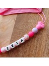 Attache tétine personnalisée, silicone, cadeau naissance, bébé, Minnie