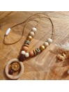 Collier d'allaitement personnalisée, silicone, cadeau naissance, Caramel