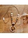 Collier d'allaitement personnalisée, silicone, cadeau naissance, Caramel