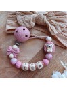 Attache tétine personnalisée, silicone, cadeau naissance, bébé, Hérison