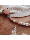 Attache tétine personnalisée, silicone, cadeau naissance, bébé, Léa