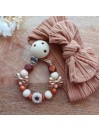 Attache tétine personnalisée, silicone, cadeau naissance, bébé.