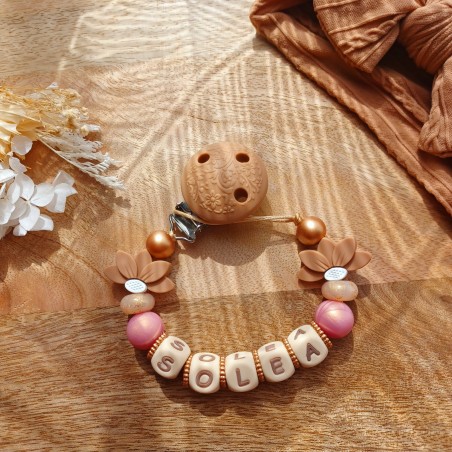Attache tétine personnalisée, silicone, cadeau naissance, bébé.