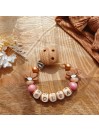 Attache tétine personnalisée, silicone, cadeau naissance, bébé.