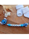 Attache tétine personnalisée, silicone, cadeau naissance, Stitch.