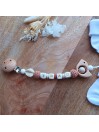 Attache sucette personnalisée, silicone, cadeau naissance, bébé, Oiseau