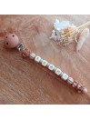 Attache sucette personnalisée en silicone, marron brown beige ours, prénom enfant.