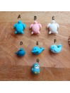 Attache sucette personnalisée en silicone, Baleine Bleu Ciel, prénom.