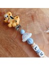 Attache tétine personnalisée, silicone, cadeau naissance, bébé, Chien Pluto garçon