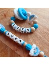 Attache tétine personnalisée - Simba - Roi lion Vert- attache sucette prénom - anneau de dentition