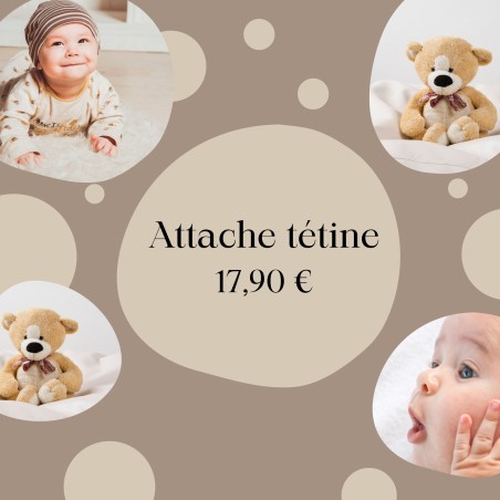 Attache tétine personnalisée, bois naturel. Silicone, cadeau naissance, bébé.