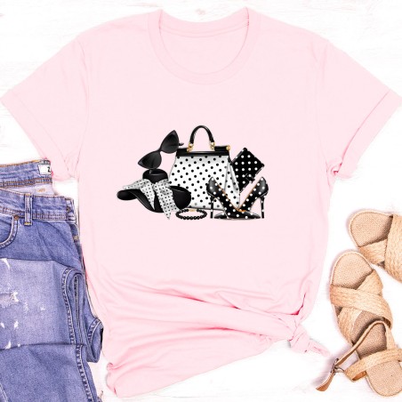 Tee-Shirt Manches courtes: Glamour Black & White