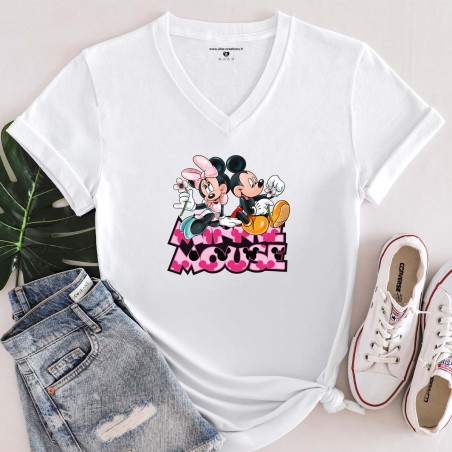 Tee-Shirt Personnalisable : Minnie & Mickey Mouse