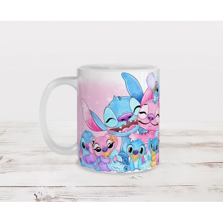 Mug-Tasse Personnalisé : Stitch en famille
