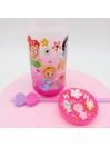 Canette en verre givré dégradé: Les Princesses.