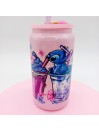 Canette en verre Rose Candy : Set Stitch Hawaii et Toppers