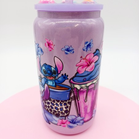 Canette en verre Lilac Irisé : Set Stitch et Toppers