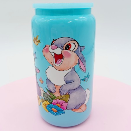 Canette en verre turquoise : Pan Pan