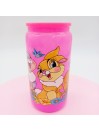 Canette en verre rose fushia : Pan Pan & Miss Bunny
