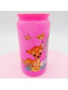 Canette en verre rose fushia : Pan Pan & Miss Bunny