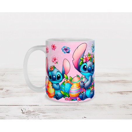Mug-Tasse Personnalisé : Stitch à Pâques