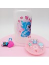 Canette en verre givré: Stitch et Angel