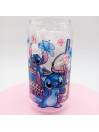 Canette en verre transparent: Stitch et Angel