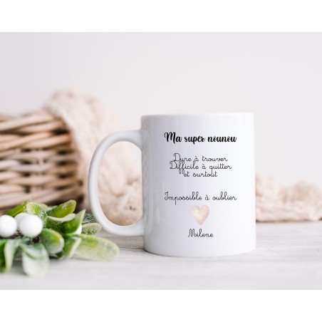 Mug-Tasse Personnalisable : Super Nounou