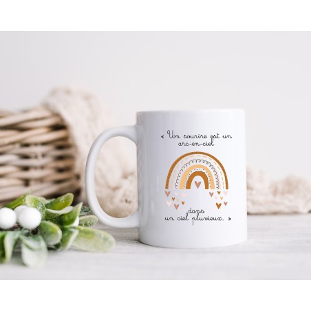 Mug-Tasse Personnalisable : Sourire Arc en ciel