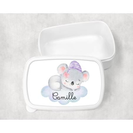 Boîte à goûter enfant personnalisable, boîte personnalisé, enfant maternelle Camille