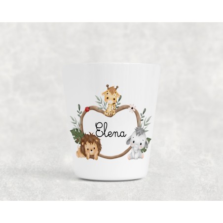 Gobelet enfant personnalisable, verre enfant, gobelet personnalisé Safari Elena