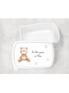 Boîte à goûter enfant personnalisable, boîte personnalisé, enfant maternelle Ourson