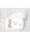 Boîte à goûter enfant personnalisable, boîte personnalisé, enfant maternelle Girafe