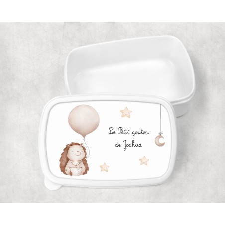 Boîte à goûter enfant personnalisable, boîte personnalisé, enfant maternelle Hèrison