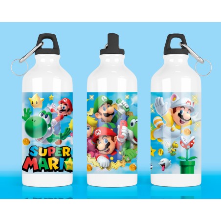 Gourde personnalisable, gourde enfant ècole, sport: Super Mario