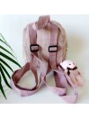 Sac à dos maternelle, enfant prénom, velours côtelé, mini sac à dos personnalisable.