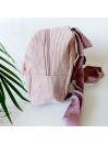Sac à dos maternelle, enfant prénom, velours côtelé, mini sac à dos personnalisable.